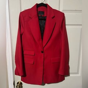 Banana Republic Sculpted-Fit Italian Wool Blazer - Size 12/Red